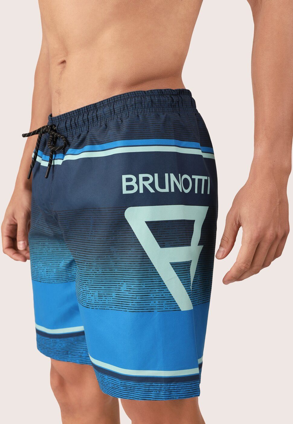 Brunotti Купальные шорты  Maros Men Swim Shorts Destroy Stripes Neon Blue