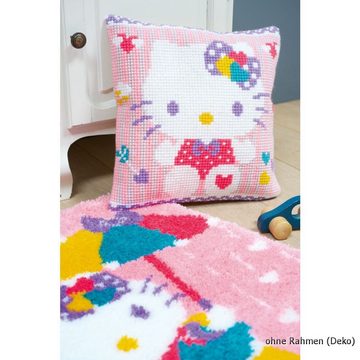 Vervaco Kreativset Vervaco Knüpfteppich Hello Kitty & Schirm, (embroidery kit by Marussia)
