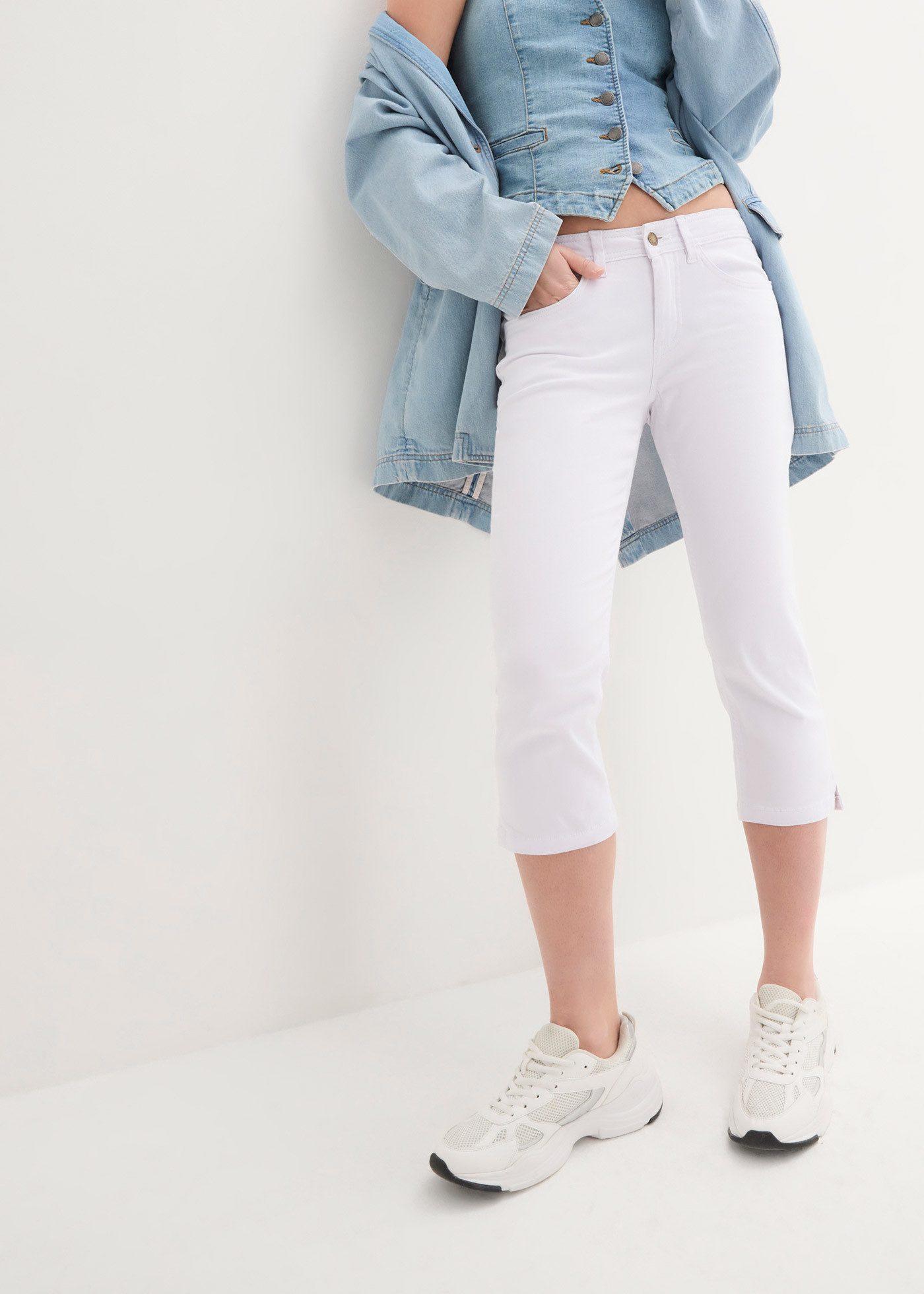 bonprix Caprijeans 3/4-Capri-Look, Five-Pocket Style, Regular Fit, schmale Beinform