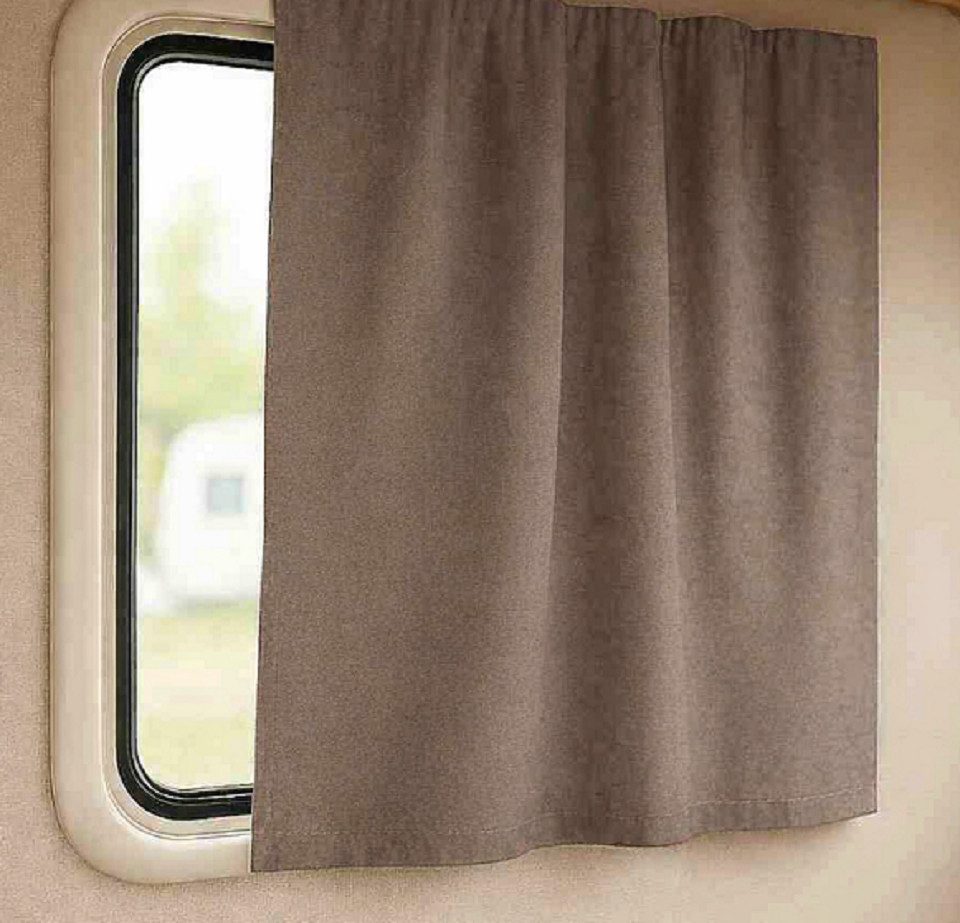 novumfix Verdunkelungsvorhang Caravangardine Farbe: taupe, Kräuselband 145x80cm (BxH), verdunkelnd