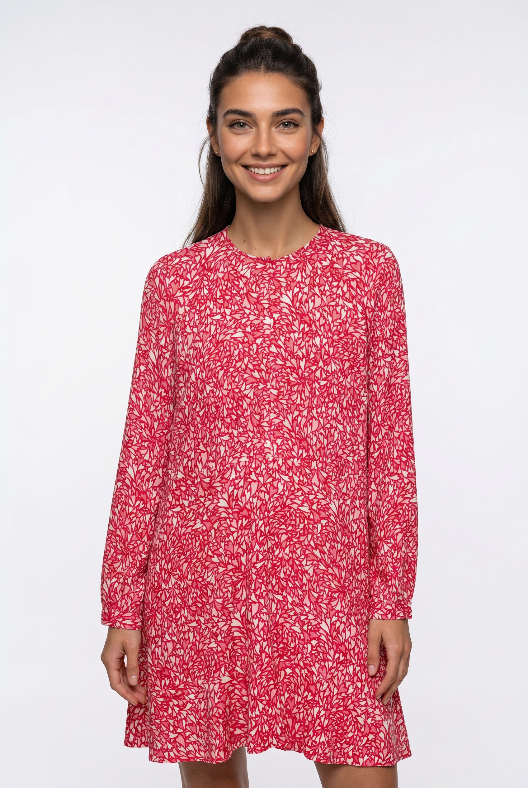 United Colors of Benetton Minikleid mit Herzen-Alloverprint