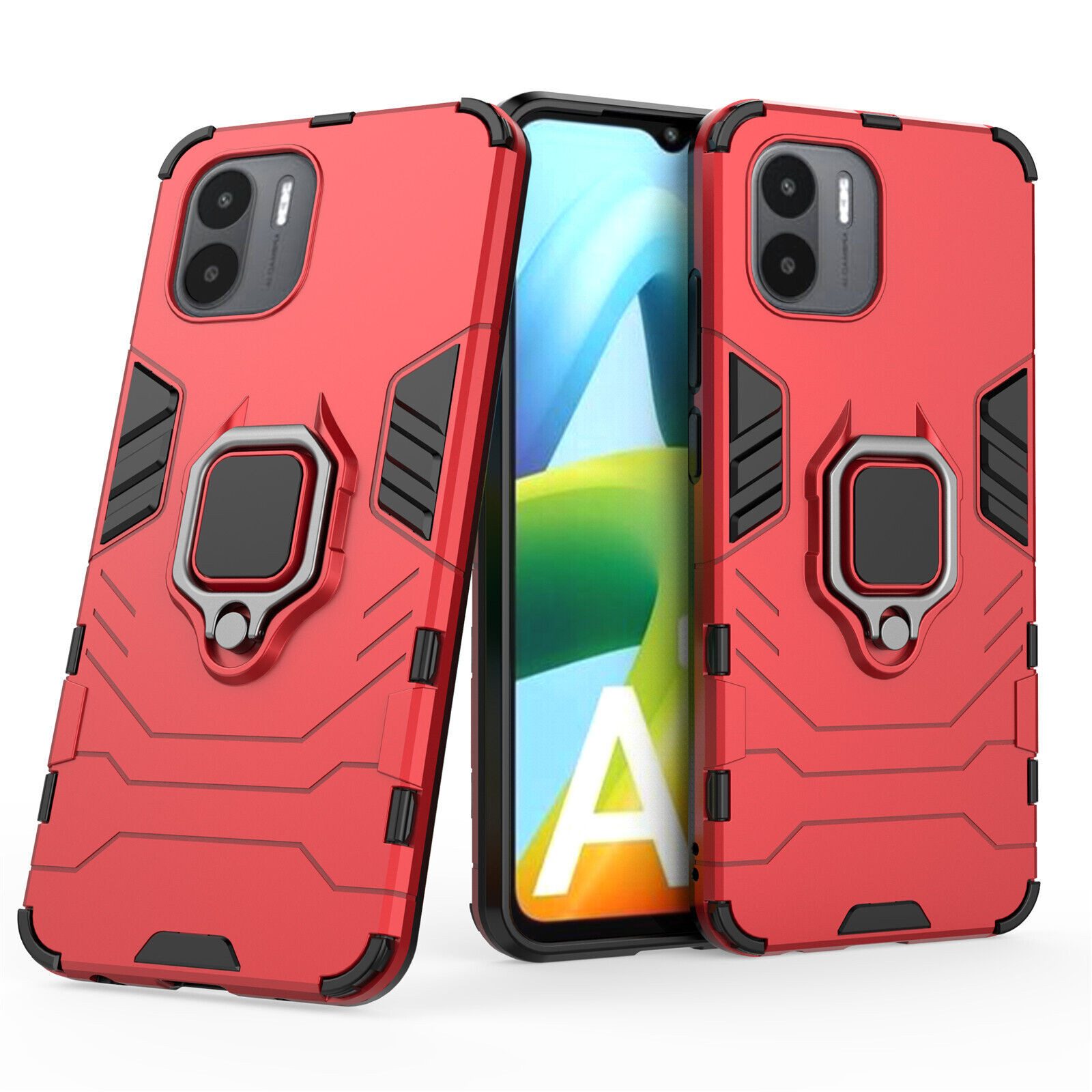 betterfon Handyhülle für Xiaomi Redmi A1 Outdoor Panzerhülle mit Slide-Kameraschutz, Mit Ringhalterung, Kamera-Schutz, Magnetplatte & 3-Schicht-Schutz