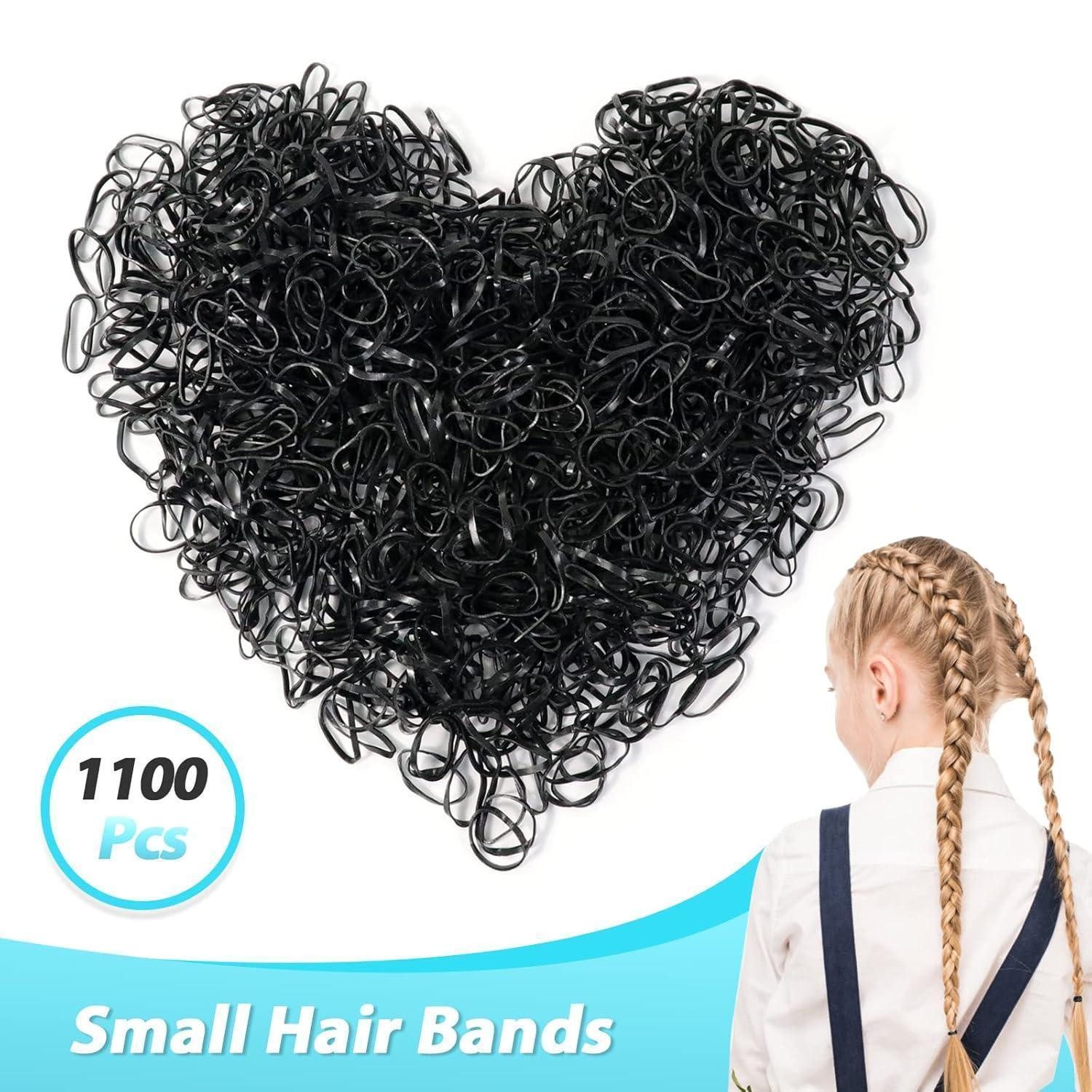 LuxusKollektion Haargummi 1100 Mini Haargummis schwarz Haarbänder kleine Elastische Gummibänder