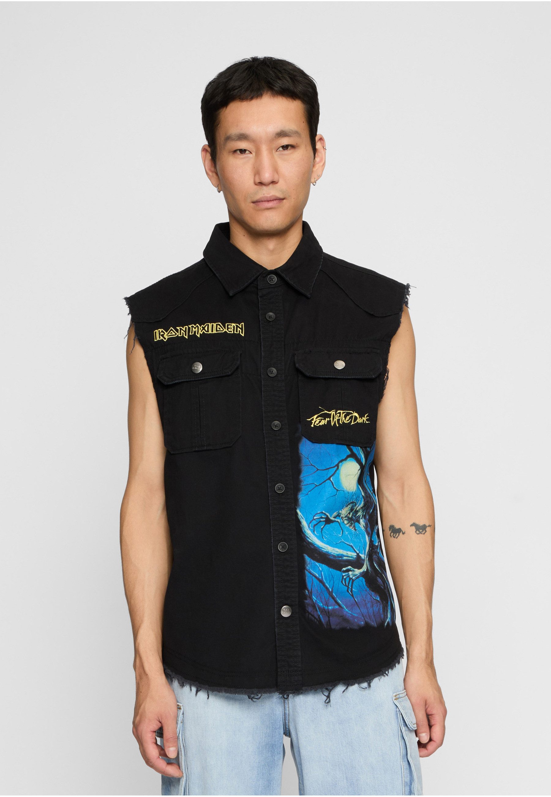 Brandit Oversize-Shirt Brandit Iron Maiden Vintage Shirt sleeveless FOTD (1-tlg)