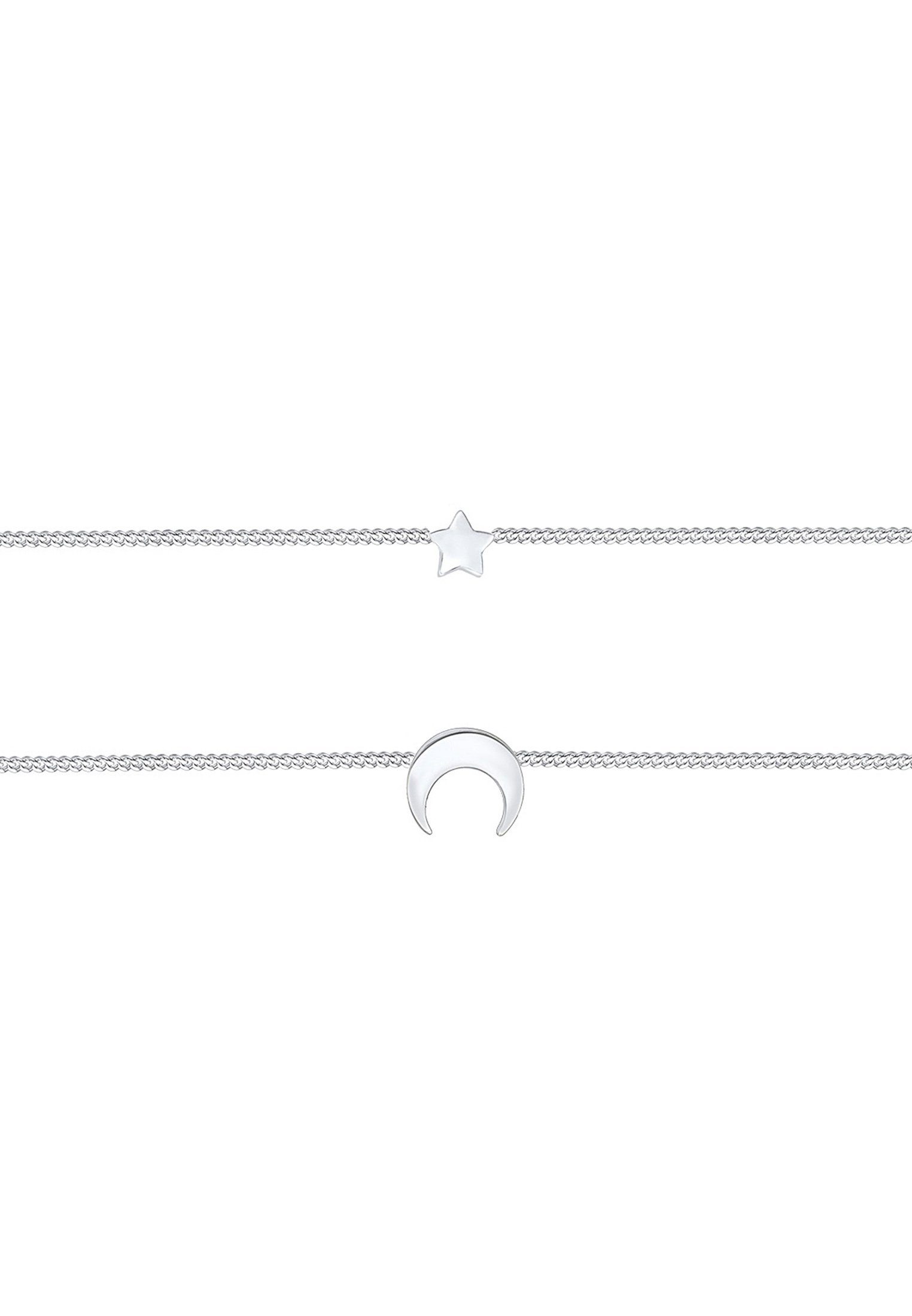 Elli Collier Choker Layer Halbmond und Sterne 925er Silber günstig online kaufen