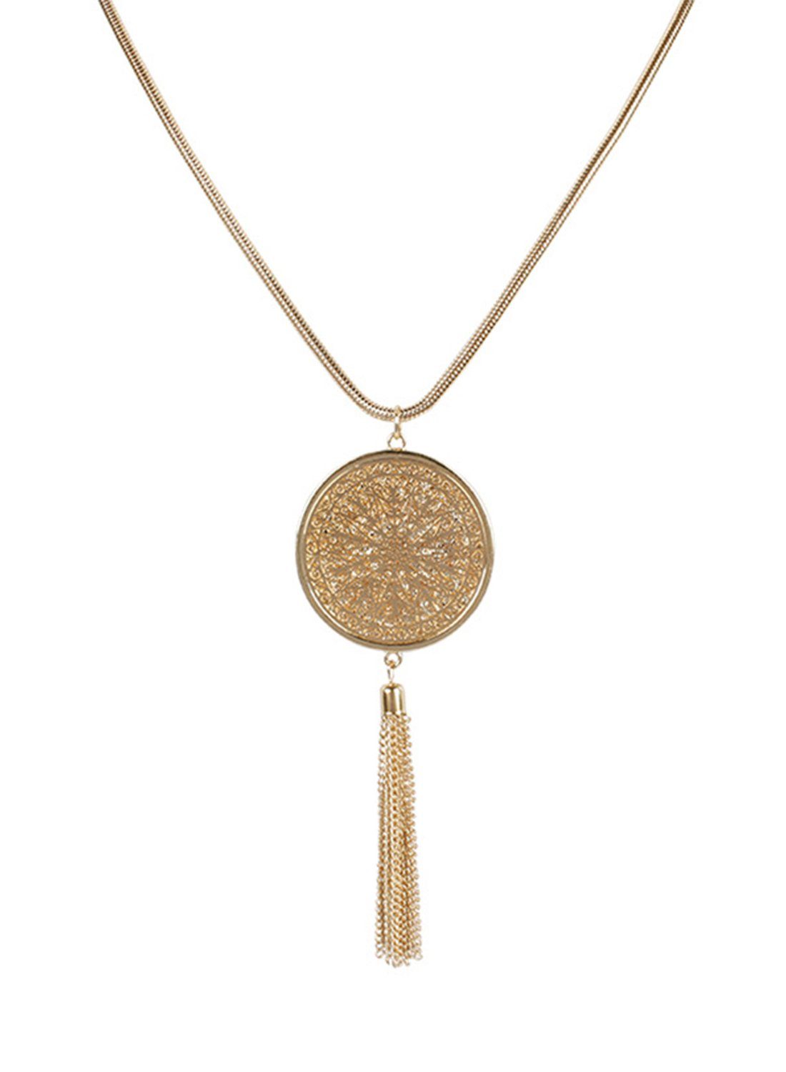 Damen-Halskette, YANN vergoldete Halskette runde Charm-Kette Halskette, (1-tlg), Liebes-Halskette