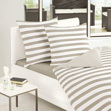 Bettwäsche Albklassik Stripe, TRAUMSCHLAF, Mako Satin, 2 teilig, edle bügelleichte Mako-Satin Qualität