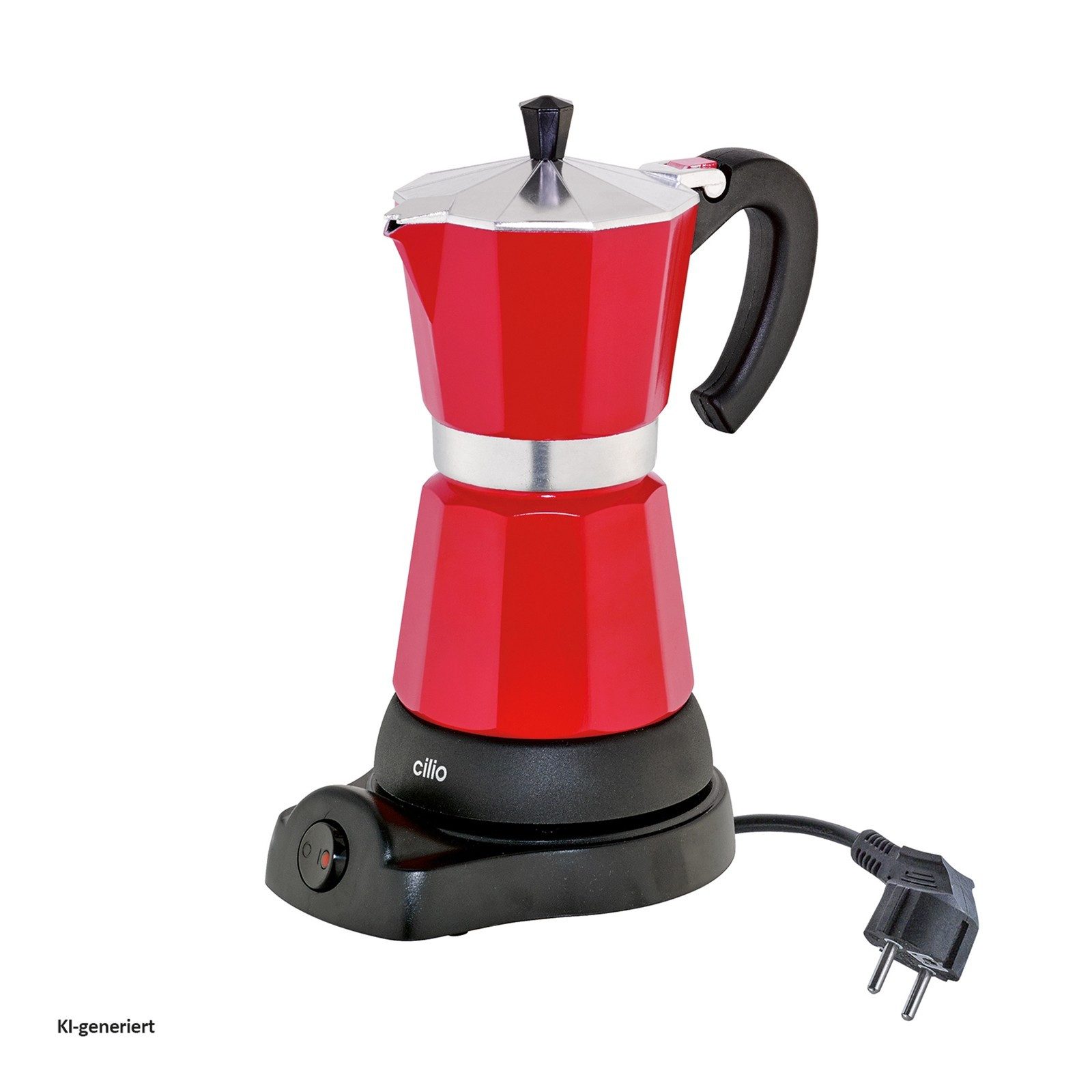 Cilio Espressokocher, mit Warmhaltefunktion, kabelloser Zentralkontakt