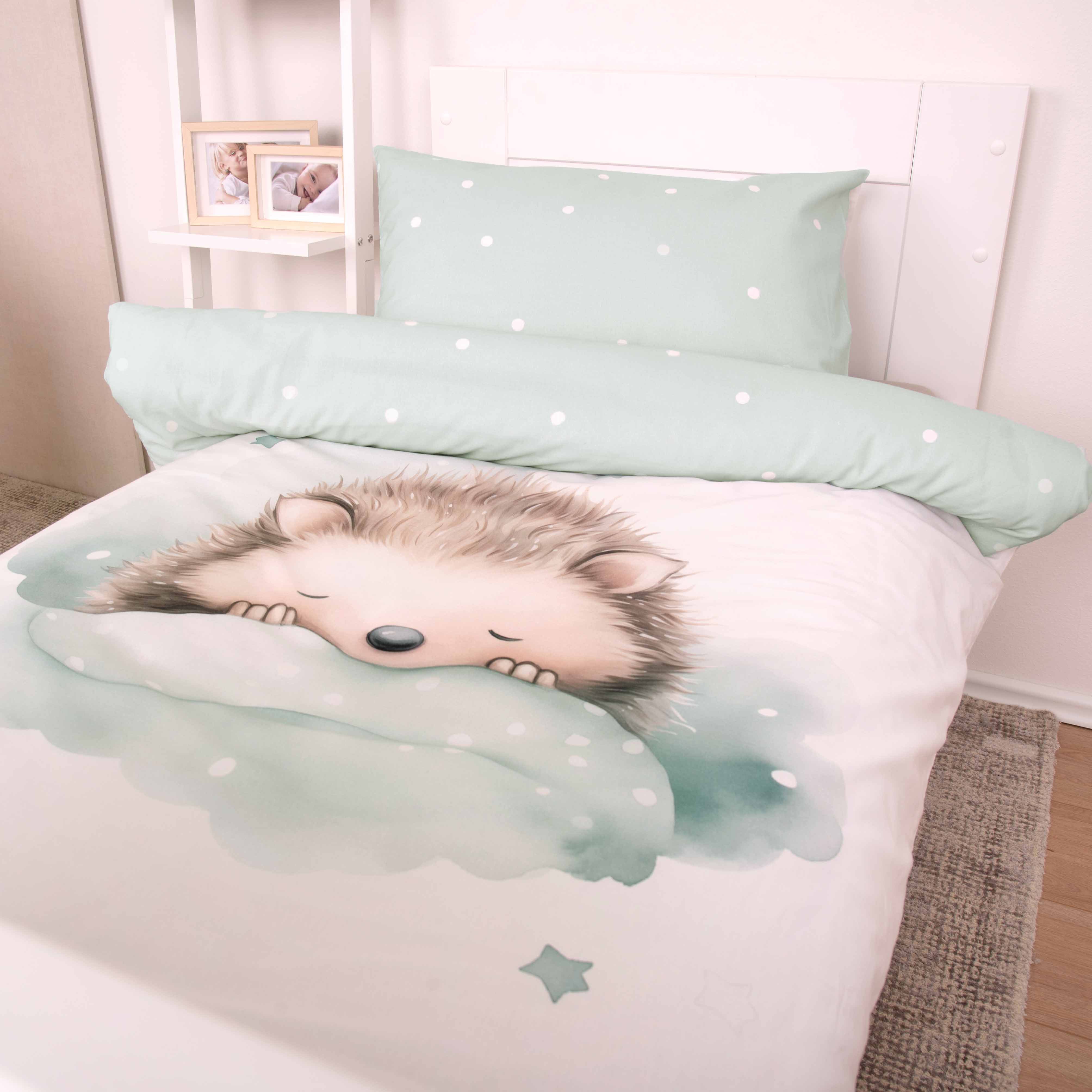 Baby Best Babybettwäsche babybest Kleiner Igel, Renforcé, 2 teilig, Wendebettwäsche – Bild 2 von 5