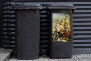 MuchoWow Wandsticker Große Vase mit Blumen - Josep Mirabent - Alte Meister (1 St), Mülleimer-aufkleber, Mülltonne, Sticker, Container, Abfalbehälter