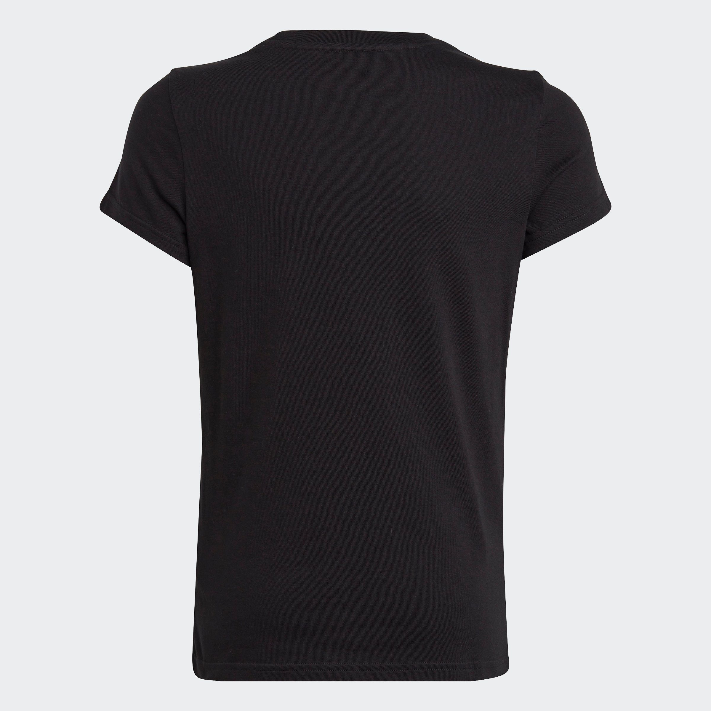 adidas Sportswear / T-Shirt BIG Fuchsia Black Lucid COTTON Semi ESSENTIALS LOGO