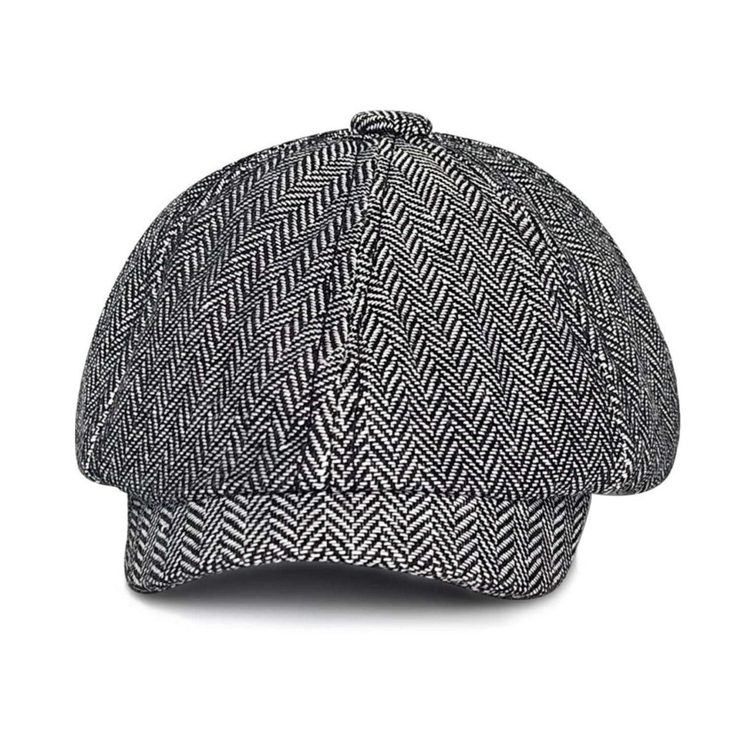 LuxusKollektion Schiebermütze Schiebermütze Herren Gatsby Newsboy Schirmmütze 8 Panel 55-58 Hellgrau