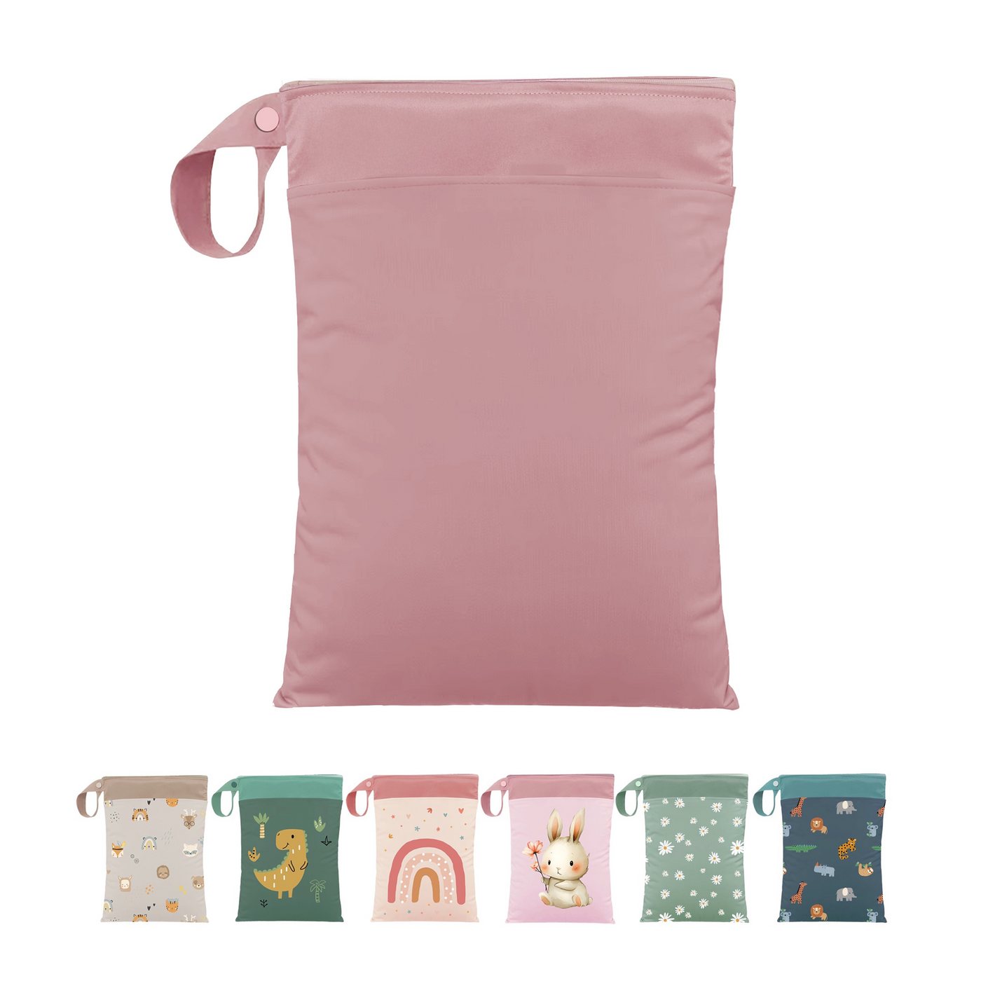 Artee Wickeltasche Nasstasche für Wechselwäsche Kita, Kindergarten, Strand, 1 Stück