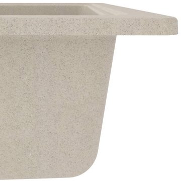 vidaXL Küchenspüle Spüle Spülbecken Einbauspüle Küchenspüle Granit Spüle mit Überlauf Ova, 58/44 cm