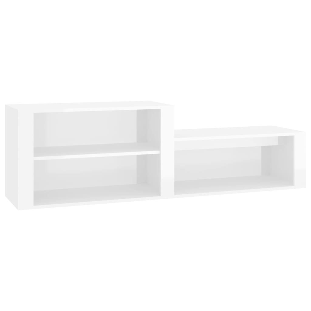 vidaXL Schuhschrank NA Schuhschrank Hochglanz-Weiß 150x35x45 cm Spanplatte