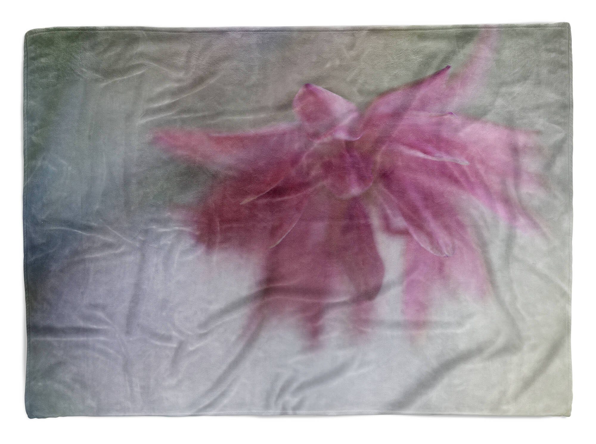 Schöne Blüte, Strandhandtuch Art Handtuch Handtücher Blume mit Kuscheldecke Fotomotiv (1-St), Saunatuch Handtuch Sinus Baumwolle-Polyester-Mix