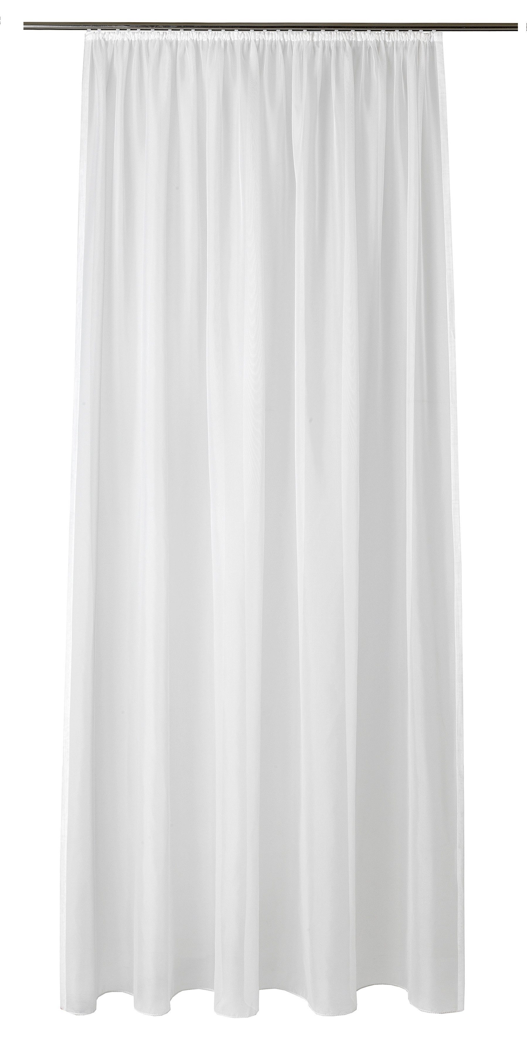 novumfix Gardine Voile weiß Kräuselband 350cm günstig online kaufen