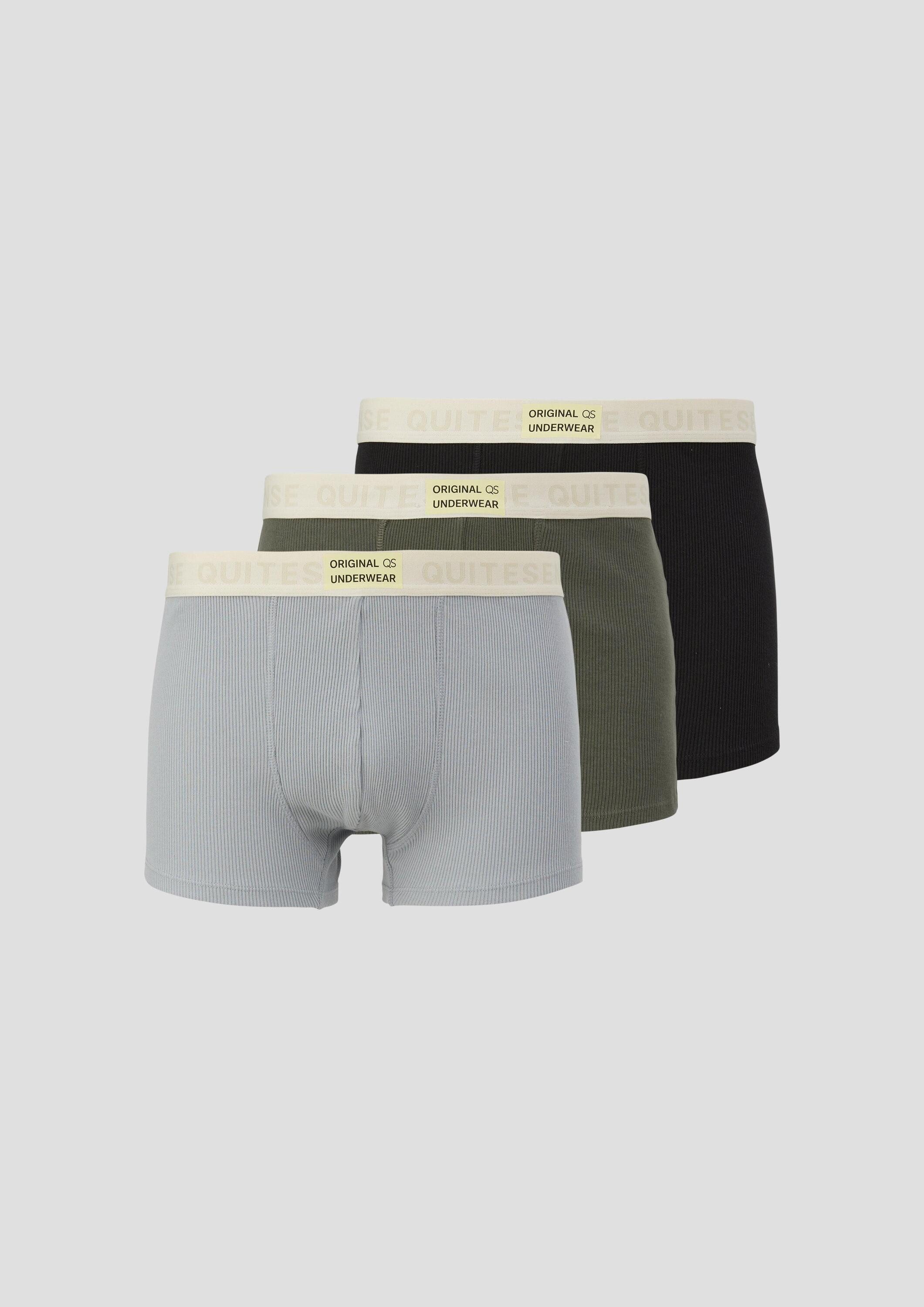 QS Boxershorts Boxershort Retro-Boxershorts im 3er-Pack günstig online kaufen