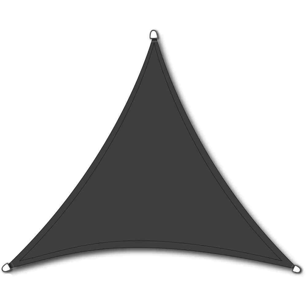 Sonnensegel in eisengrau, HDPE-Gewebe - 500x500x500cm (BxHxT)