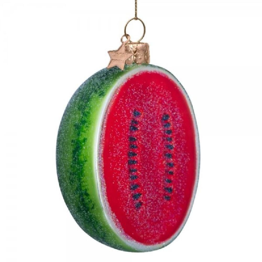 Christbaumschmuck Ornament Wassermelone mit Glitzer