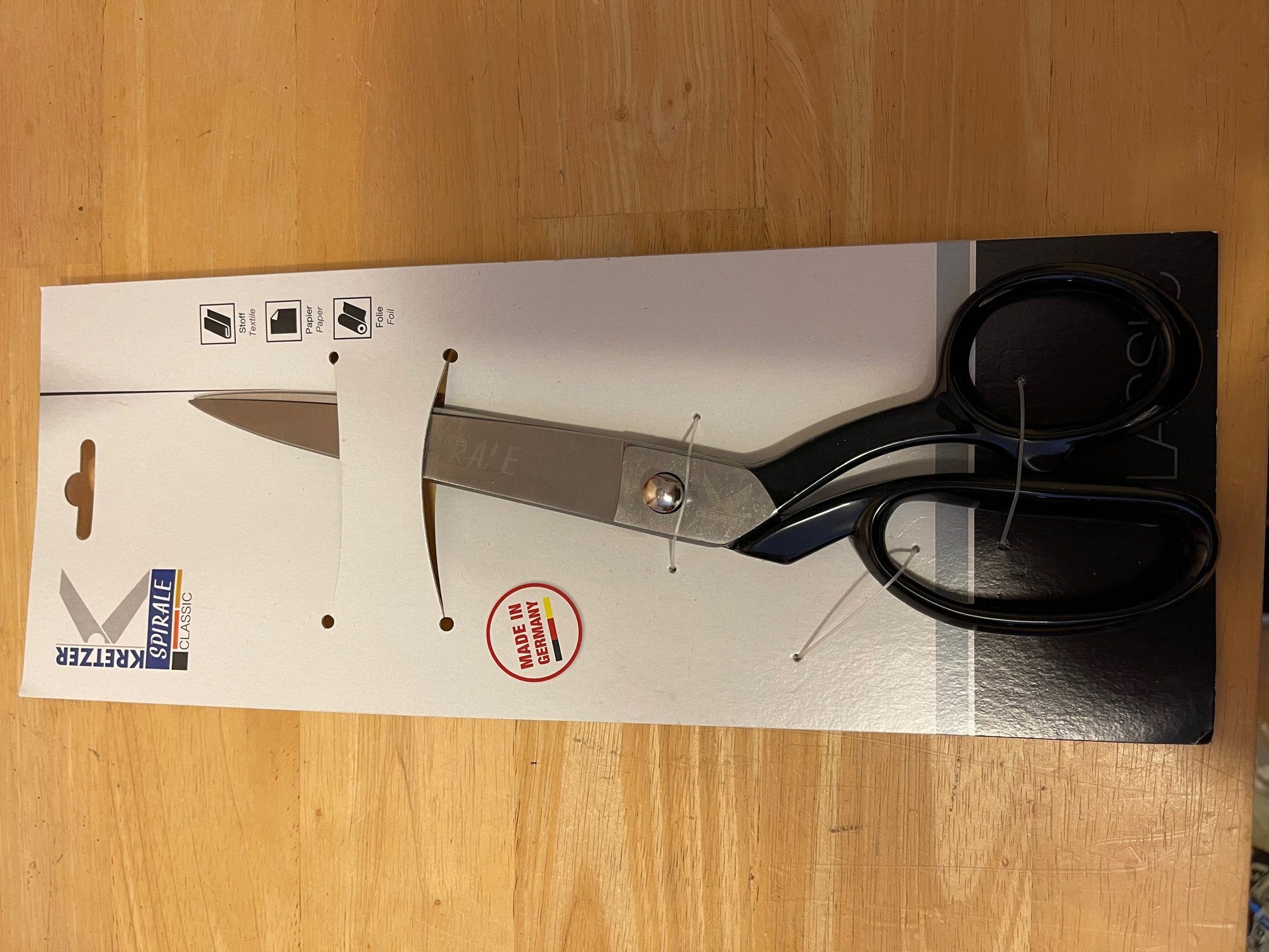 Kretzer Haushaltsschere KRETZER SCHNEIDERSCHERE: Spirale Classic 114825 - 25cm SPITZ, (1-tlg)