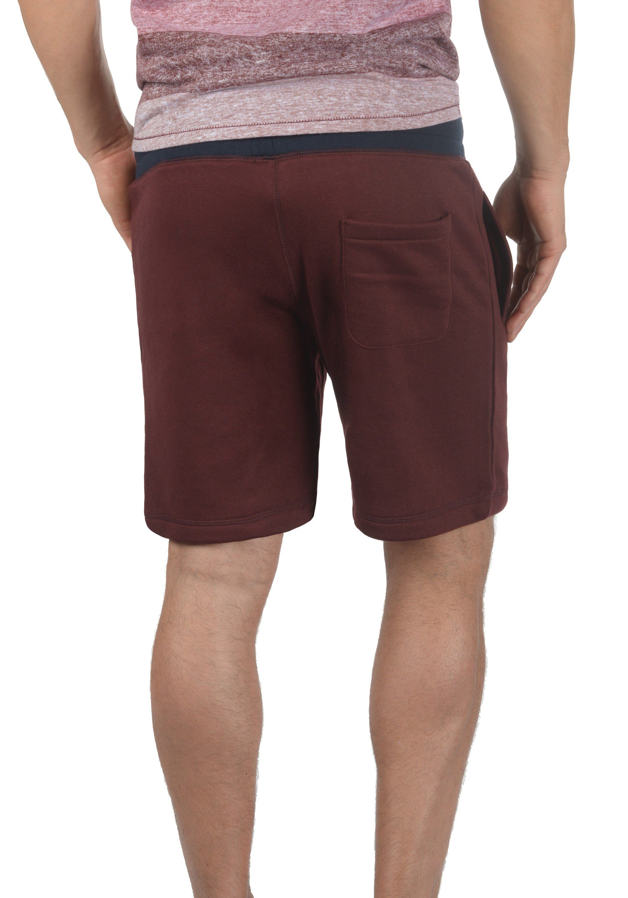 kurze (0985) Red Hose !Solid mit SDBenni Wine Sweatshorts Kontrastkordeln