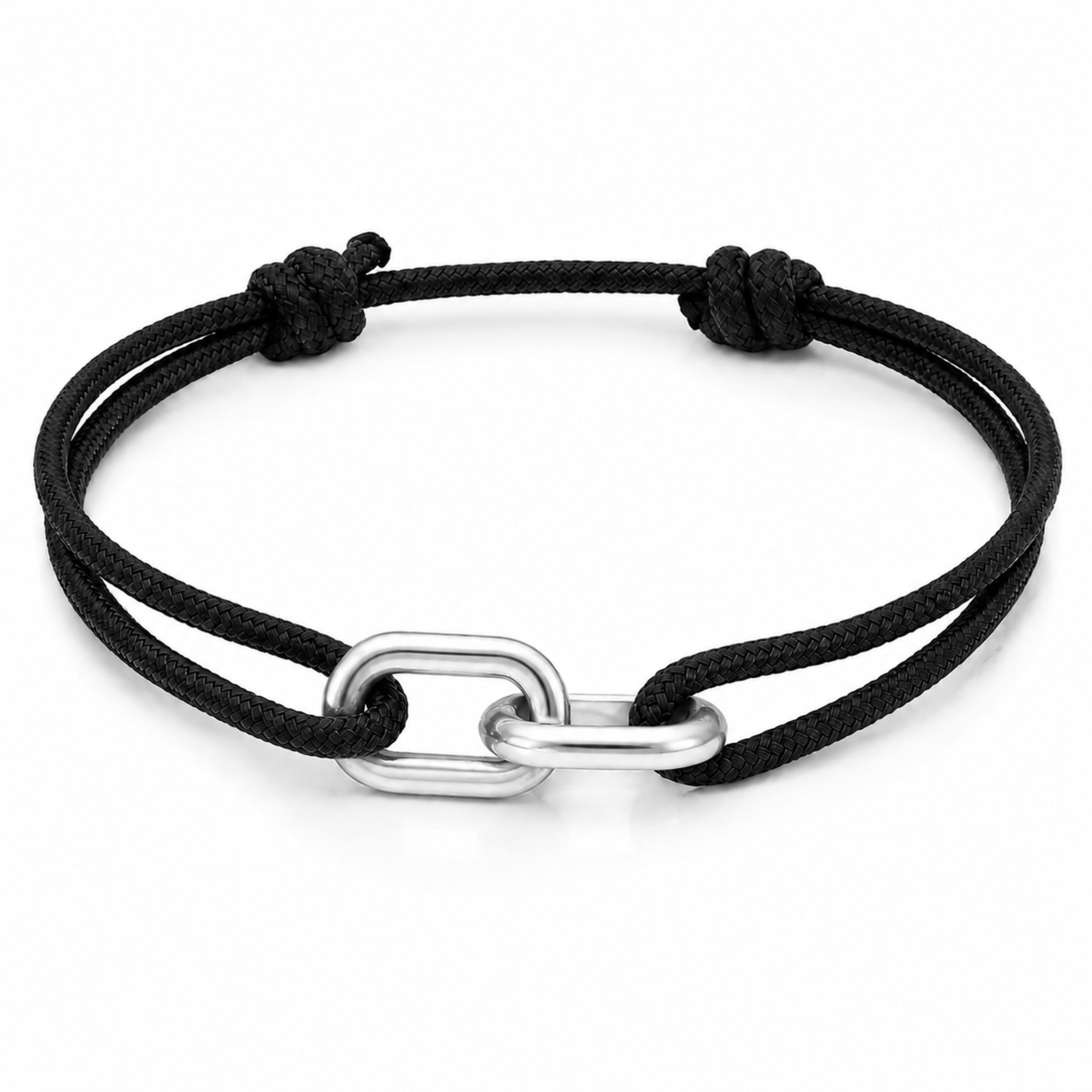 Made by Nami Armband Surfer Segeltau Armband Handgemacht Schwarz, Maritimes Minimalistisches Armband 100% Wasserfest & verstellbar