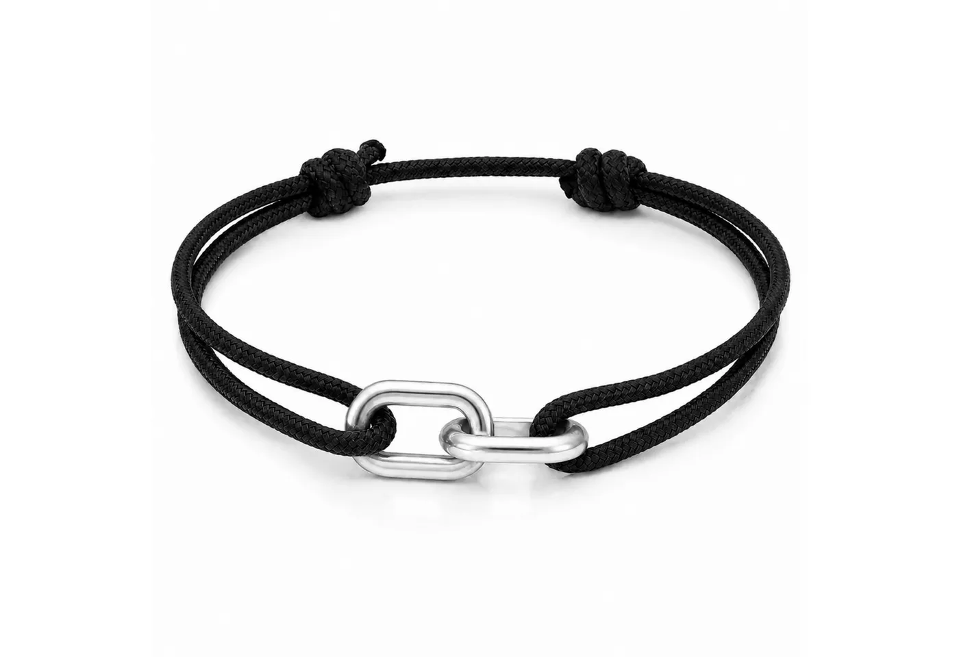 Made by Nami Armband Surfer Segeltau Armband Handgemacht Schwarz, Maritimes Minimalistisches Armband 100% Wasserfest & verstellbar