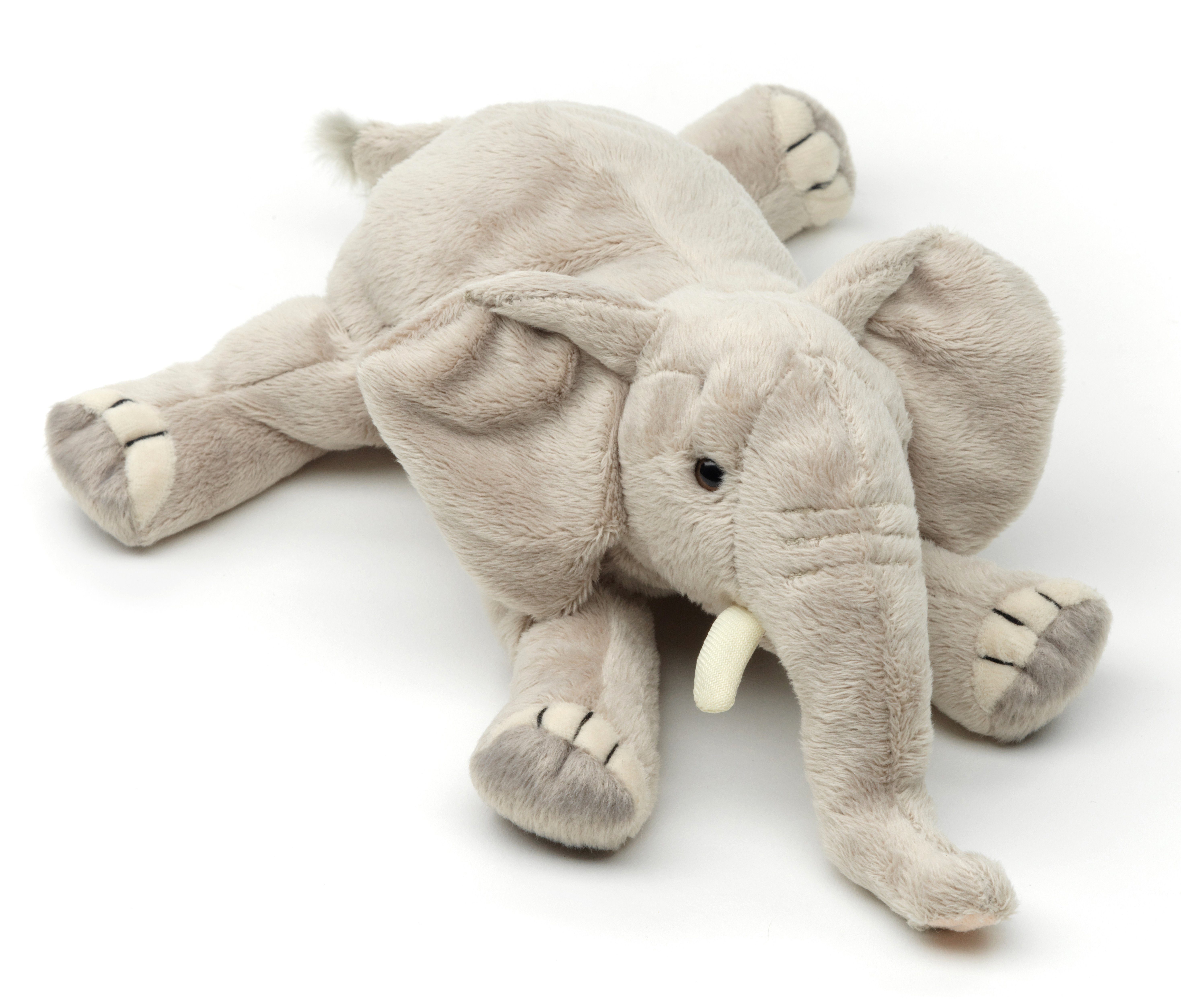 Uni-Toys 27 - (Länge) - Kuscheltier Plüsch-Elefant - liegend zu cm Elefant, Füllmaterial % recyceltes Plüschtier, 100