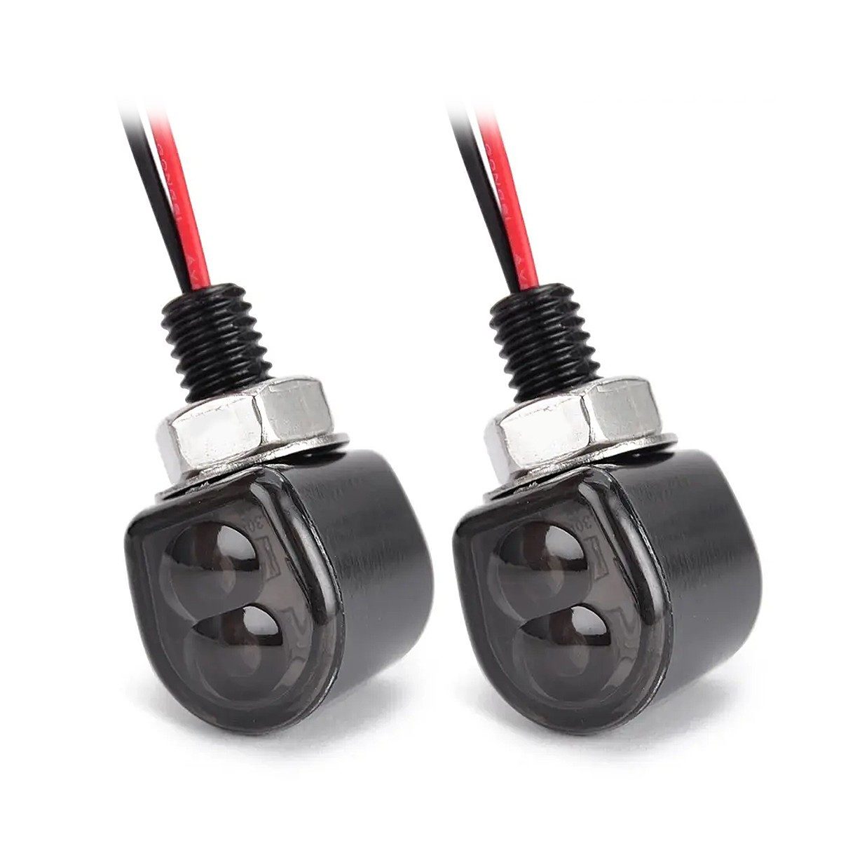 Blinker LED Mini Blinker Motorrad FR12 ECE 2 Stück schwarz getönt