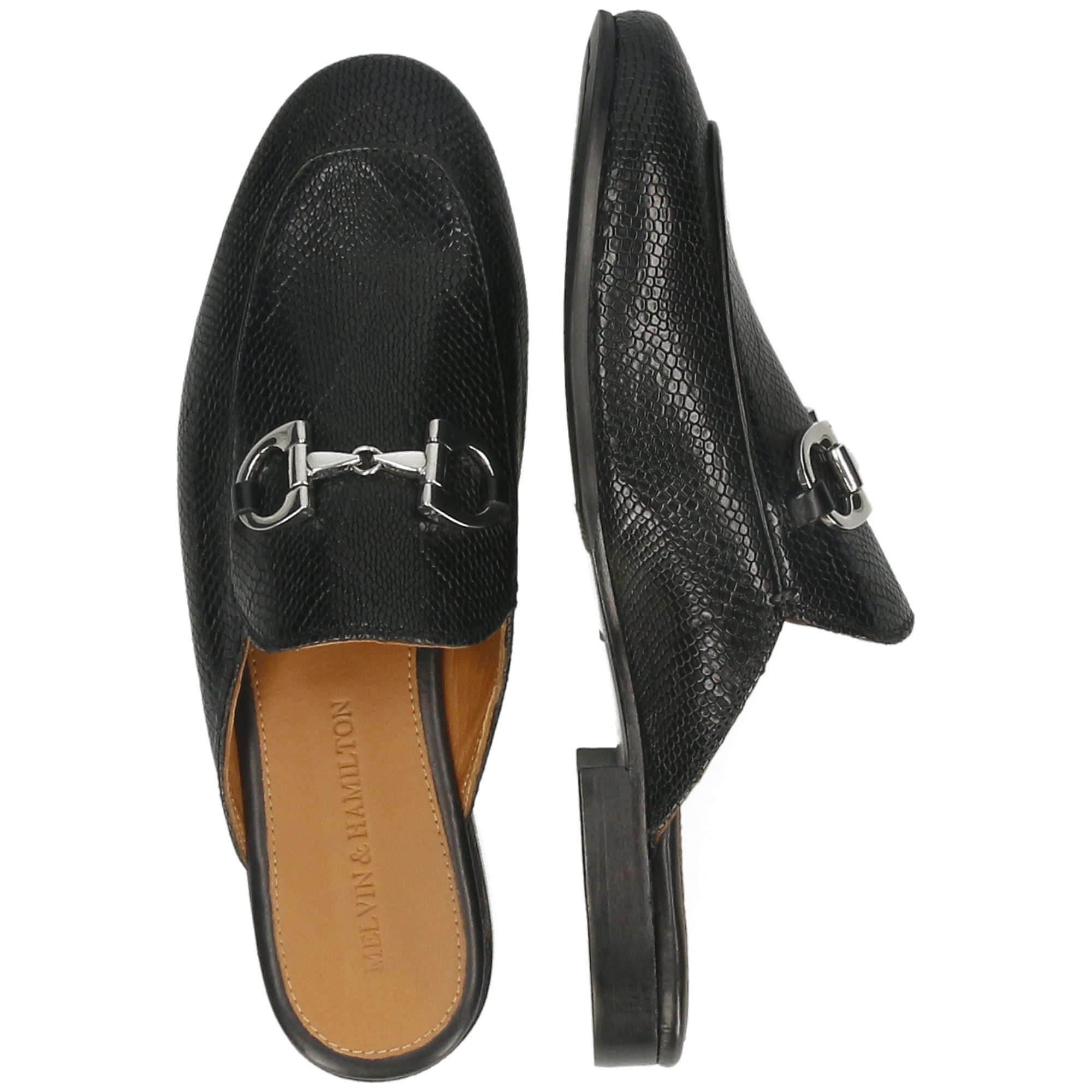 Melvin & Hamilton Clive 2 Leder-Pantoletten für Herren Pantolette Flache Absätze, Echtes Leder