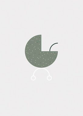 Komar Poster Baby Hello World, Figuren (1 St), Kinderzimmer, Schlafzimmer, Wohnzimmer