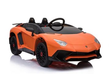 ES-Toys Elektro-Kinderauto Kinder Elektroauto Lamborghini, Belastbarkeit 40 kg, Aventador SV EVA-Reifen Kunstledersitz