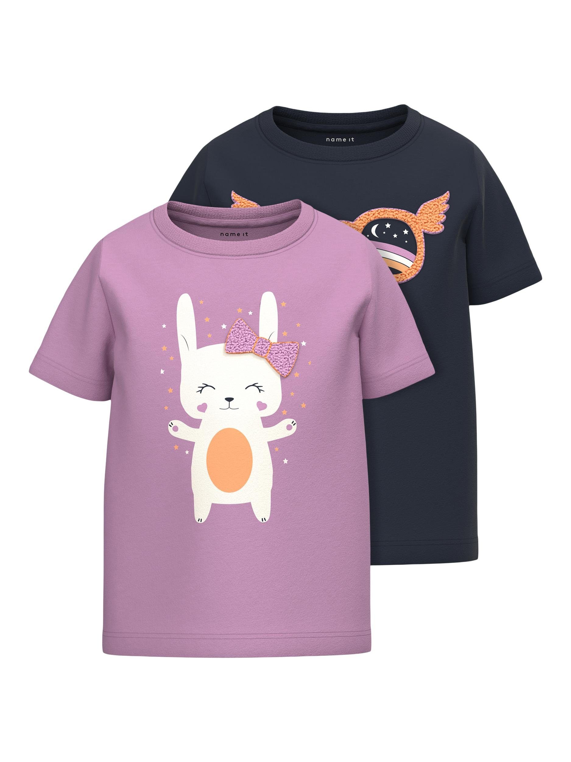 2P PB NMFHILDE TOP It Name SS 2-tlg) T-Shirt (Packung,