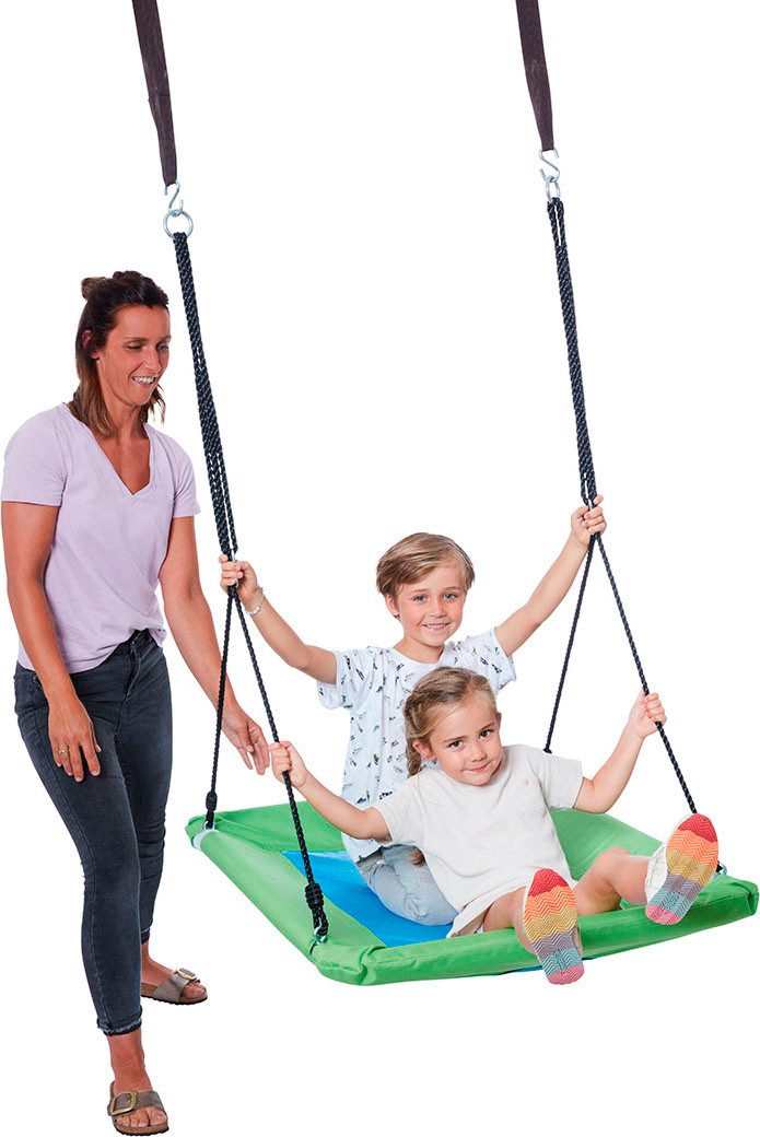 Happy People Nestschaukel-Sitz Rechteck-Schaukel mit wetterfester PE Matte als Sitz