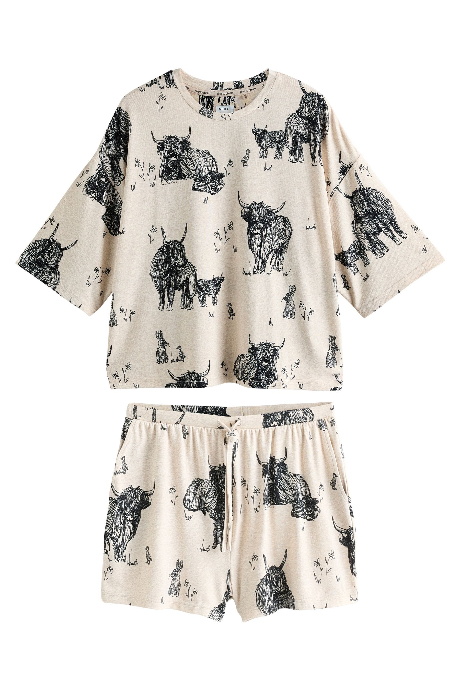 Next Pyjama Gemütlicher, kurzer Schlafanzug (2 tlg)