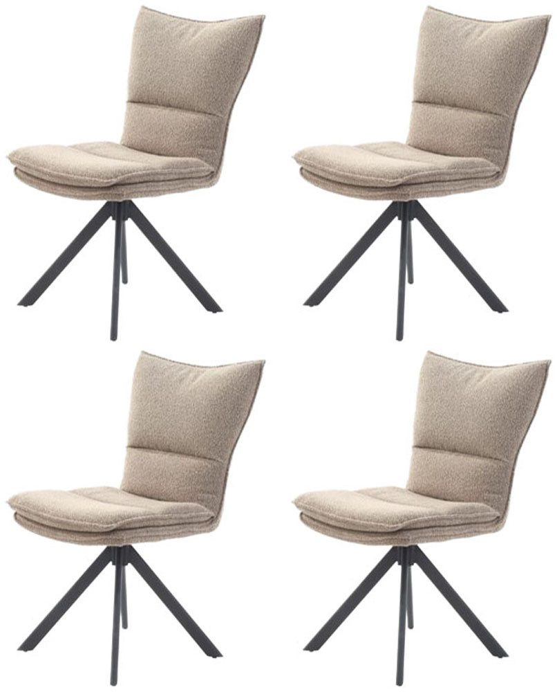 Jockenhöfer Gruppe Drehstuhl Florina (Set, 4 St), 4-Fuss-Stuhl, inklusive Drehfunktion (360), bis 150kg belastbar