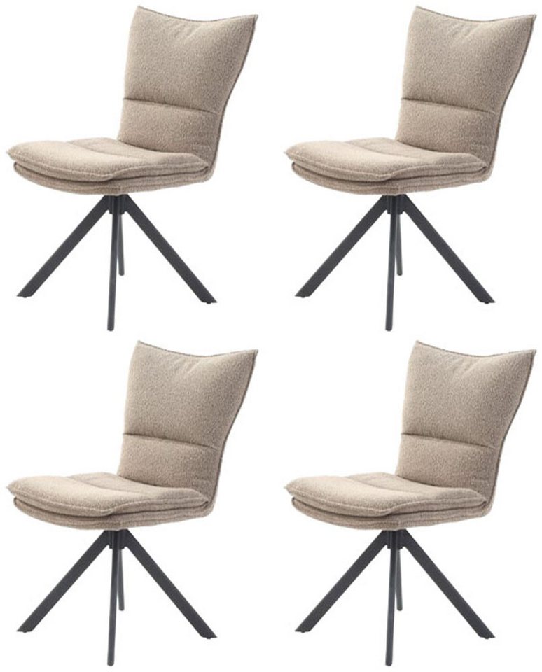 Jockenhöfer Gruppe Drehstuhl Florina (Set, 4 St), 4-Fuss-Stuhl, inklusive Drehfunktion (360), bis 150kg belastbar