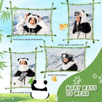 ROCKBROS Sturmhaube Winter Skimaske für Kinder und Eltern, Panda-Design (Vollgesichts-Masken Balaclava für Herbst und Winter Outdoor-Aktivitäten wie Skifahren, Motorradfahren, Radfahren)