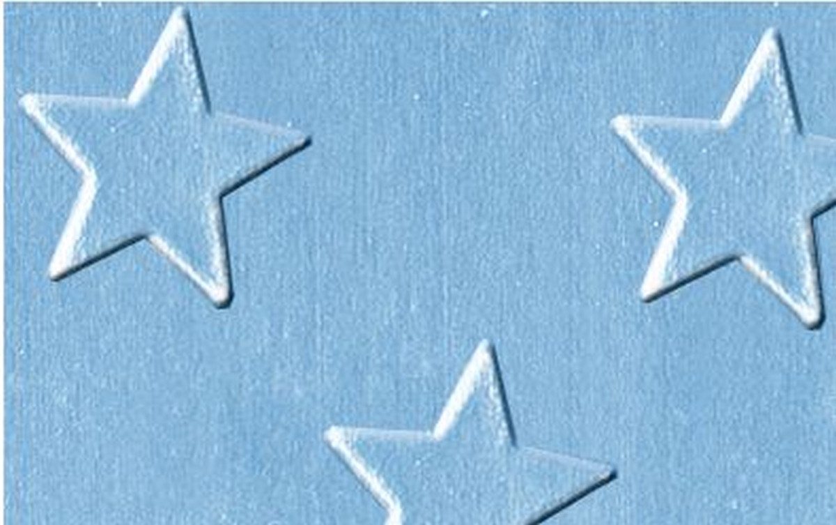 Bastelkartonpapier Alu-Sternchenkarton 300g/qm 35x50cm VE=10 Blatt hellblau