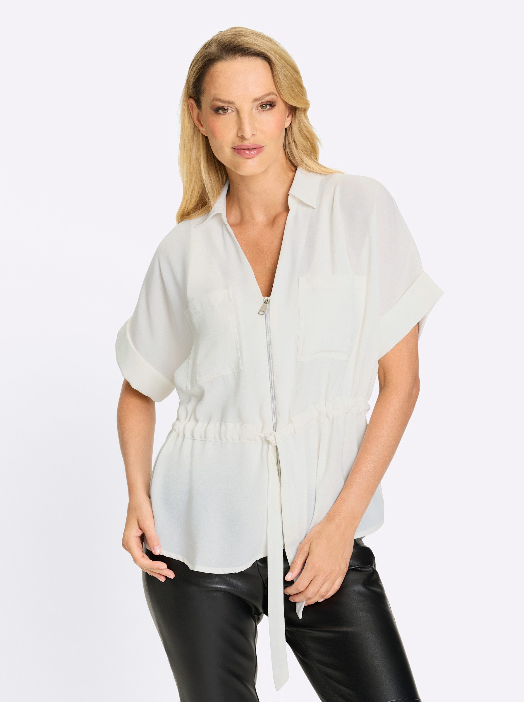heine Klassische Bluse Bluse Kurzarm