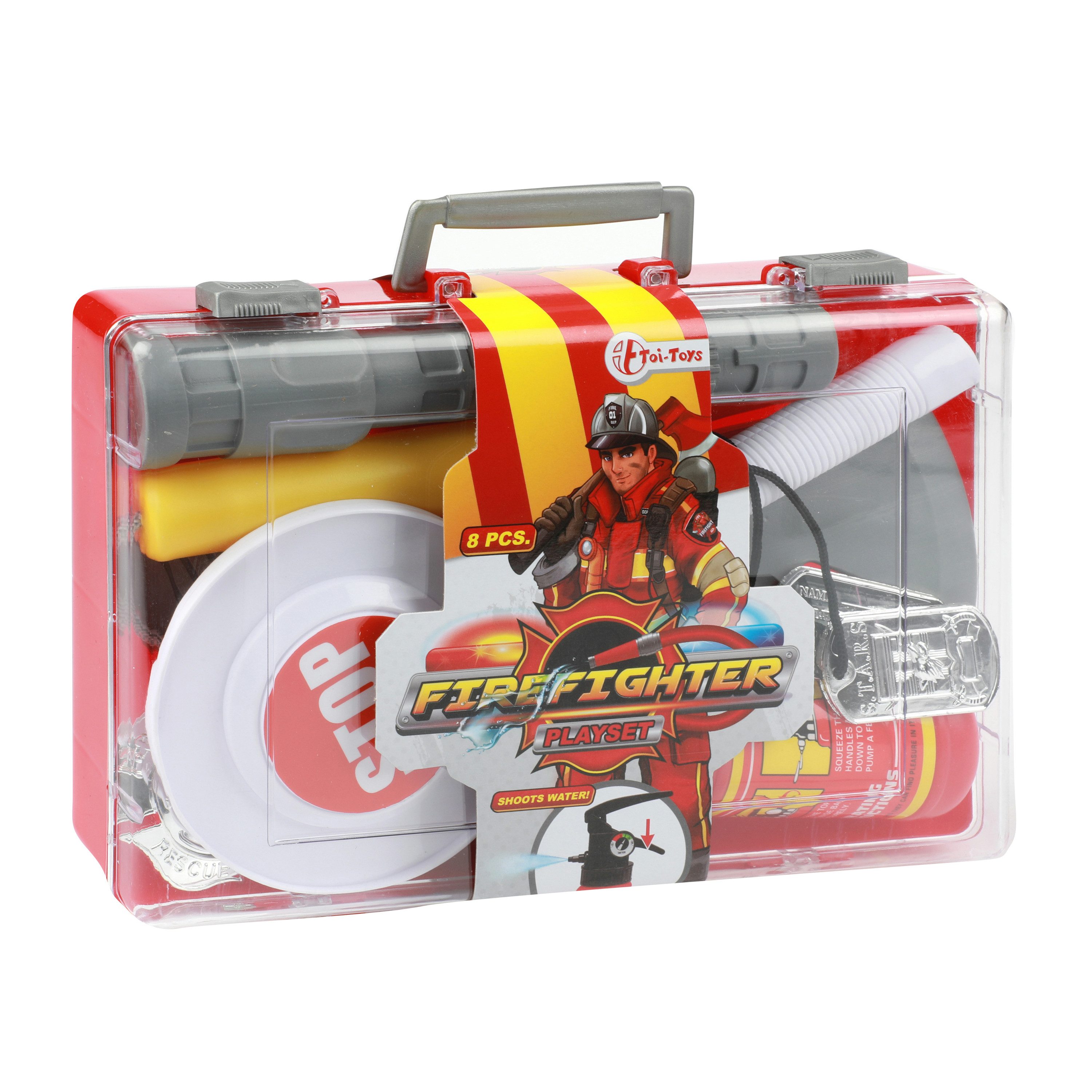 Toi-Toys Kostüm Toi-Toys - FIRE FIGHTER großes Feuerwehr Set (8-telig)