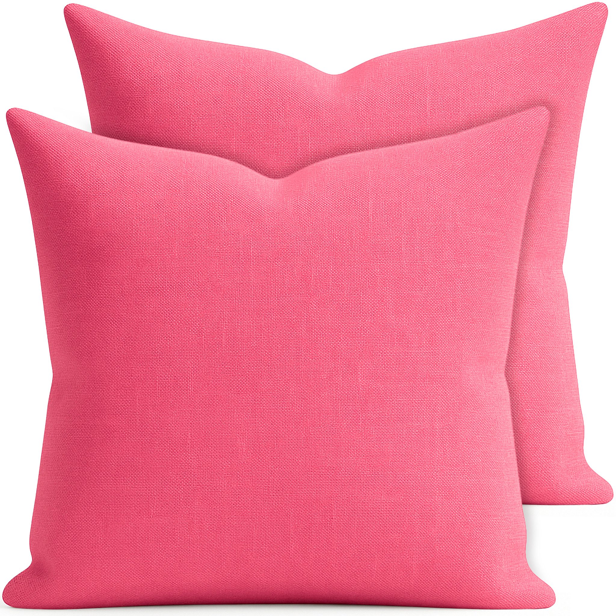 matches21 HOME & HOBBY Kissenbezüge 2er Set Kissenhülle 50x50 cm altrosa pflegeleicht mit Reißverschluss, (2 Stück), Zierkissen-Bezüge einfarbig für Couch-Kissen mit Lotuseffekt