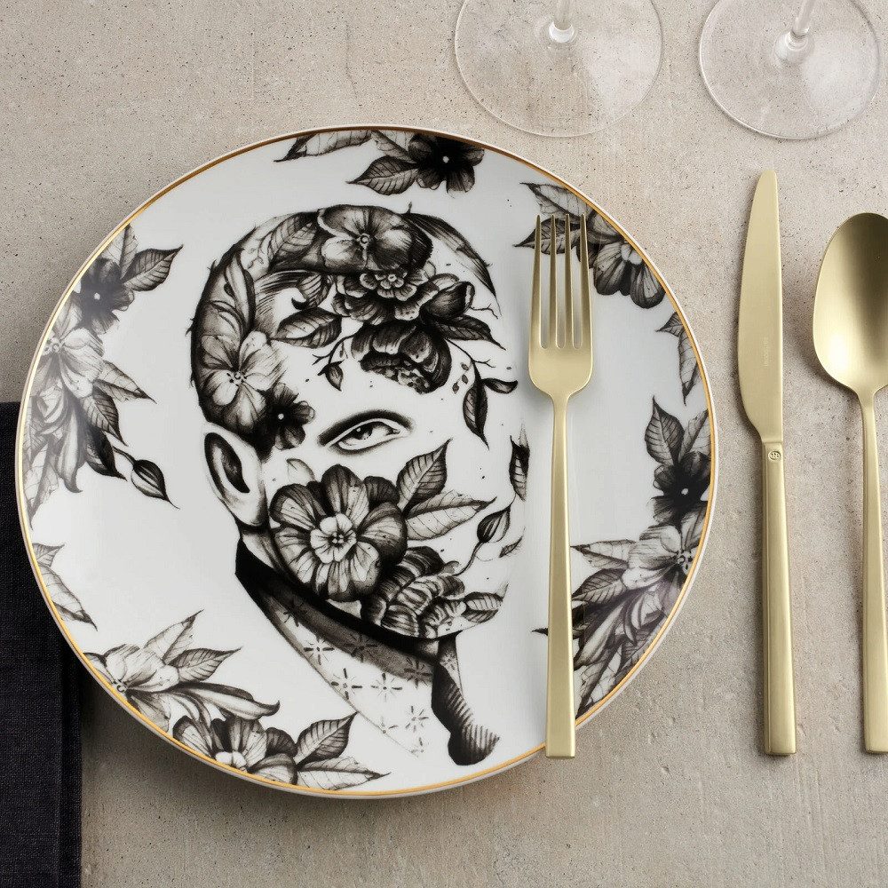 sambonet Besteck-Set Sambonet Rock Antique PVD Champagne Besteck-Set 24-tlg., 6 Personen, Edelstahl
