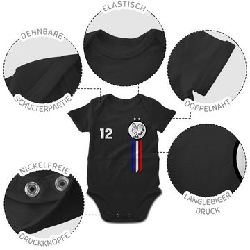 Shirtracer Shirtbody 12. Mann Frankreich Emblem 2024 Fussball EM Fanartikel Baby