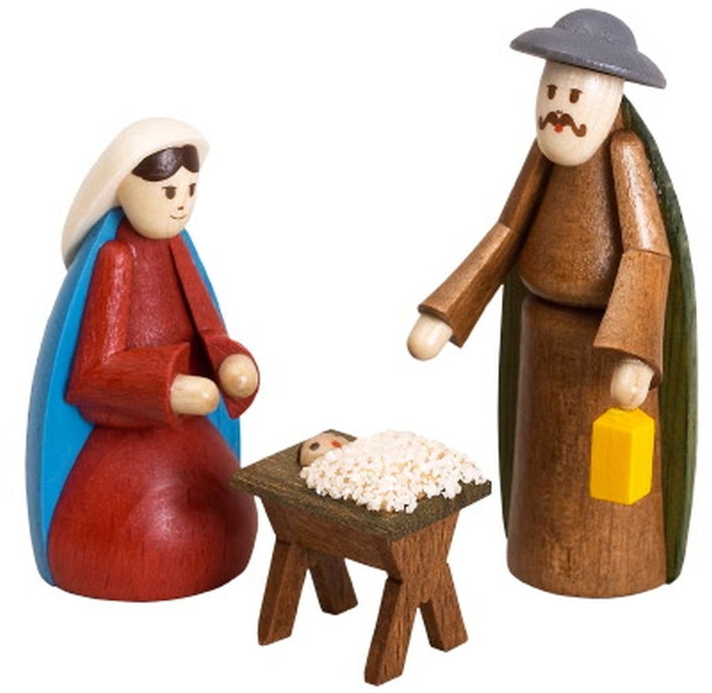 Weihnachtsfigur Miniaturfiguren 3 Krippenfiguren natur Höhe 5,5cm NEU