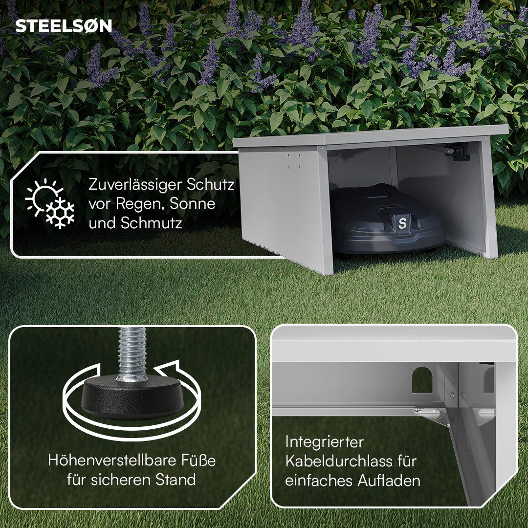 STEELSØN Mähroboter-Garage Drakon, 90 ...