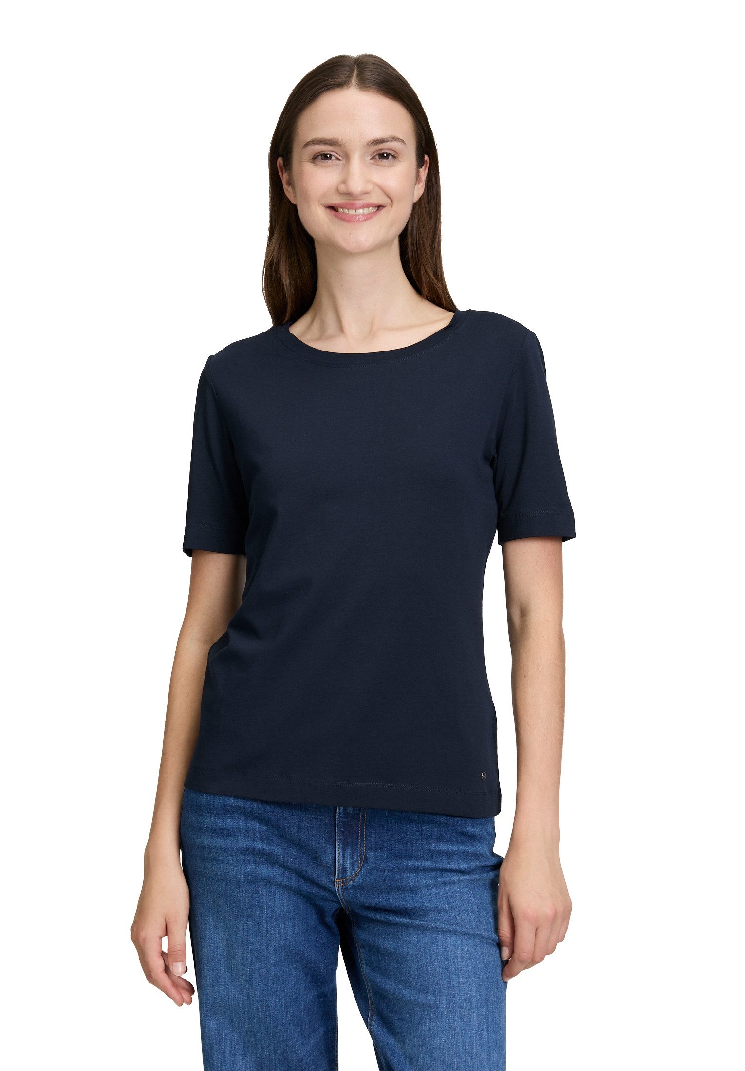 Kurzarmshirt Damen mit Rundhalsausschnitt
