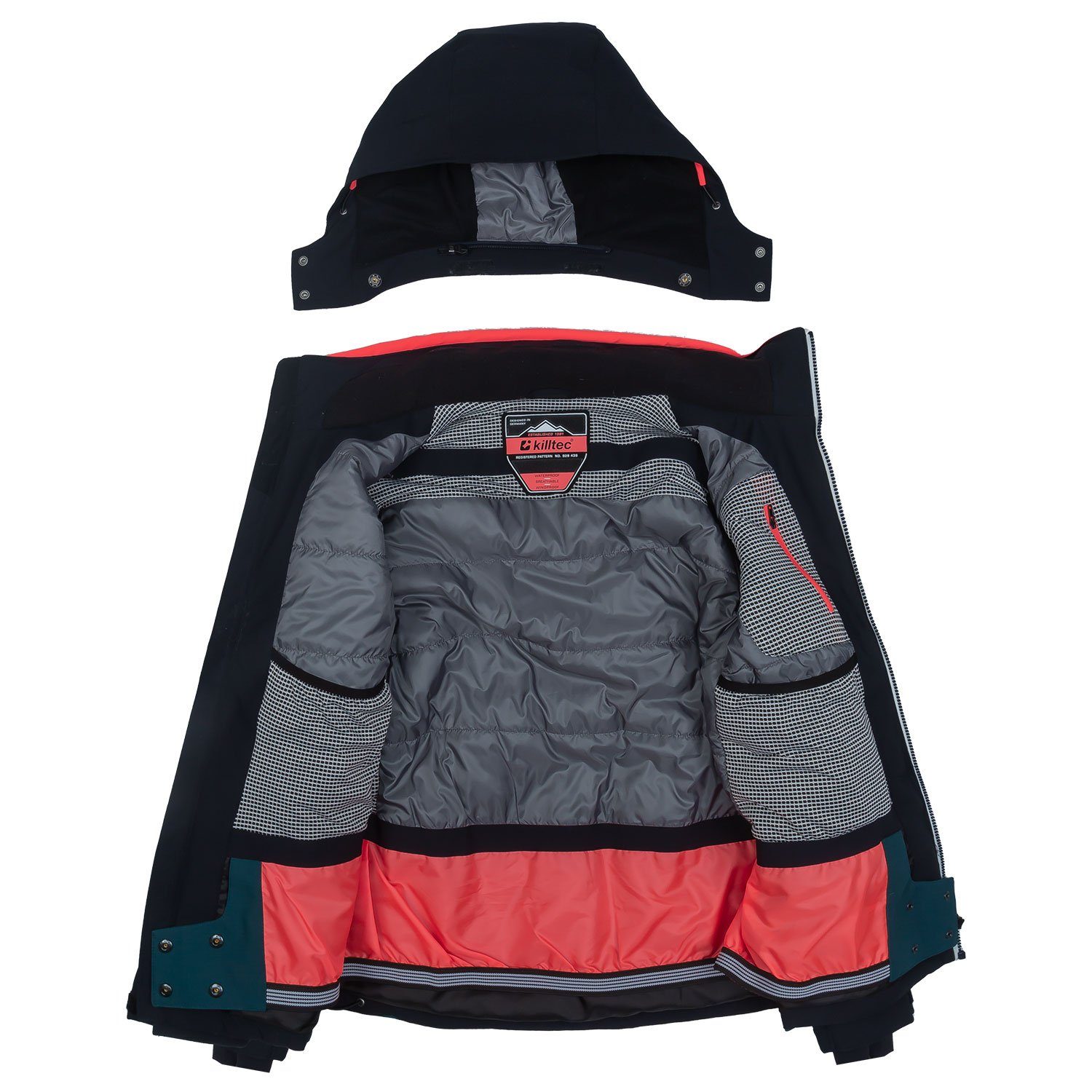 Killtec Skianzug Damen Skijacke + Skihose (petrol/schwarz/grün, Gr. 46)
