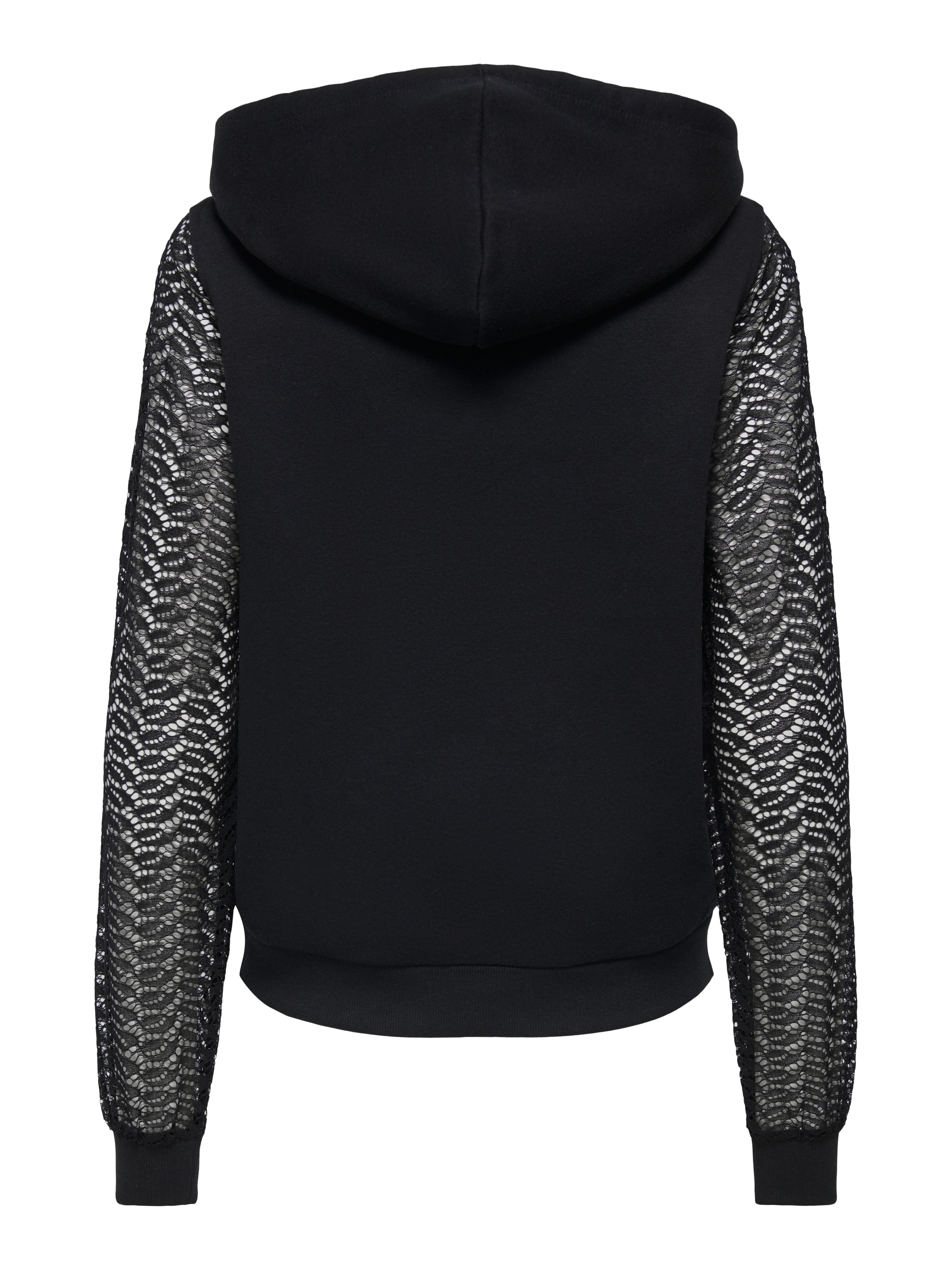 ONLY Kapuzensweatshirt ONLKELLY L/S LACE HOODIE CS JRS Baumwollmischung, regular fit